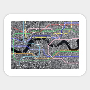 London underground city UK map Sticker